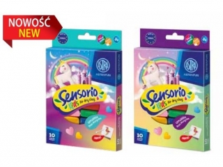 Lekka masa plastyczna ASTRAFUN Sensorio Kids Jednoroec - 10 kol  [opakowanie=12szt]