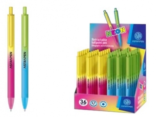 D�ugopis automatyczny soft touch ASTRAPEN Gradient NEONmania - 36 szt. display [opakowanie=36szt] (CEN+3%)