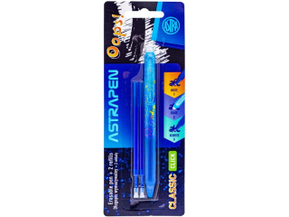 Długopis wymazywalny CLICK 0,5 mm ASTRAPEN Oops! CLASSIC + 2 wkłady wymazywalne CLICK niebieskie blister 1+2 szt. Nnowość