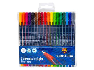 Cienkopisy tr�jk�tne 0,4 mm FC BARCELONA - 18 kolor�w Nnowo��