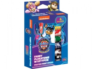 Farby plakatowe w sztyfcie 6 kolorw 10 g PSI PATROL