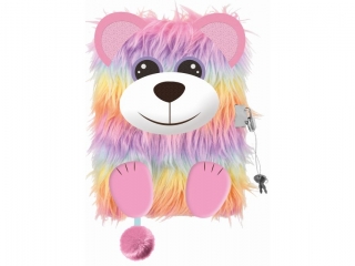 Pami�tnik z k��dk� 3D "w�ochacz" A5 96 kartek MY LITTLE FRIEND, RAINBOW BEAR