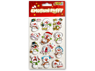 PENMATE KOLORI NAKLEJKI PUFFY SWPX-1801 EMOTION SNOWMEN