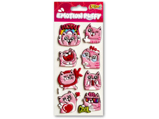 PENMATE KOLORI NAKLEJKI PUFFY SWP-1705 EMOTION CAT