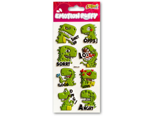 PENMATE KOLORI NAKLEJKI PUFFY SWP-1707 EMOTION DINO