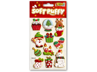 PENMATE KOLORI NAKLEJKI PUFFY SWPX-3204 CHRISTMAS GIFTS