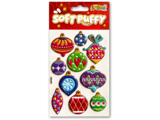 PENMATE KOLORI NAKLEJKI PUFFY SWPX-3206 CHRISTMAS BALLS
