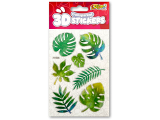 PENMATE KOLORI NAKLEJKI 3D TRANSPARENT PUS-8206 GREEN LEAVES