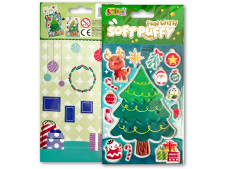 PENMATE KOLORI NAKLEJKI PUFFY SWPX-2104 FUN WITH CHRISTMAS TREE