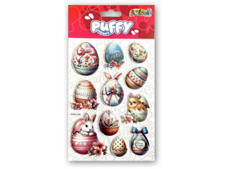 PENMATE KOLORI NAKLEJKI PUFFY PUFE-1006 EASTER EGGS