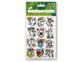 PENMATE KOLORI NAKLEJKI PUFFY SWPE-1801 EMOTION EASTER BUNNIES