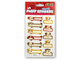 PENMATE KOLORI NAKLEJKI PUFFY NAME TAG SWP-902 DOGS