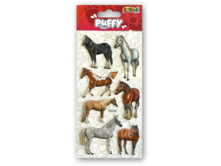 PENMATE KOLORI NAKLEJKI PUFFY PUF-5703 HORSES