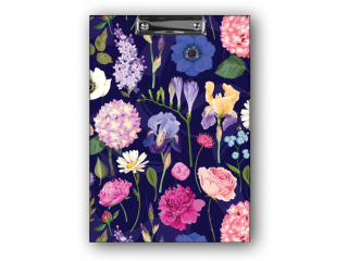 PENMATE DESKA Z KLIPEM A4 T0124 KWIATY POLSKIE HORTENSJA NA CIEMNYM TLE FOLIA MAT NIERYSUJ�CA