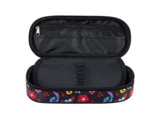 Piórnik saszetka usztywniona z wewnętrzną klapką STITCH BLACK ALOHA
