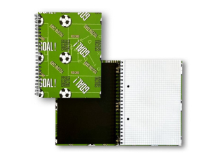 PENMATE BRULION A5 W TWARDEJ OPRAWIE W SPIRALI 80 KARTEK W KRATK�  T 0128 GOAL !  FOLIA MAT NIERYSUJ�CA