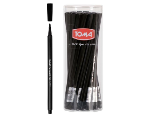 Pisak permanentny TOMA biurowe, cienka ko�c�wka 0, 8mm - czarny [opakowanie=30szt]TO-315 czarny