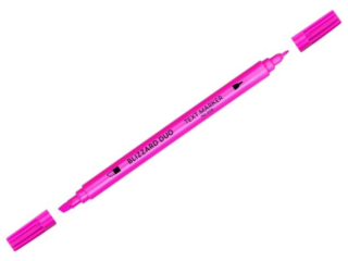 Zakre�lacz TOMA Blizzard Duo, ko�c�wka 4mm + ko�c�wka 1mm, 4 kolory tuszu - r�owy [opakowanie=10szt]TO-338 r�owy