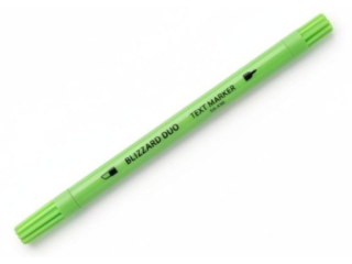 Zakre�lacz TOMA Blizzard Duo, ko�c�wka 4mm + ko�c�wka 1mm, 4 kolory tuszu - zielony [opakowanie=10szt]TO-338 zielony