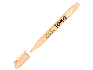 Marker olejowy TOMA, cienka fibrowa ko�c�wka 1, 5mm, 17 kolor�w - cielisty [opakowanie=12szt]TO-441 cielisty
