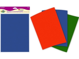 Tkanina samoprzylepna A4 20x28, 5cm mix wzor�w 3 szt. czerwony, zielony, niebieski