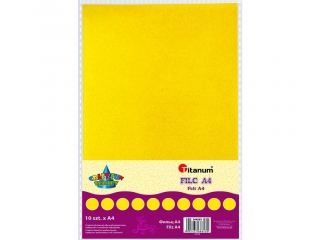 Filc A4 2mm 200g 10szt. cytrynowy