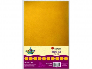 Filc TITANUM A4 10szt. 2mm (200g) - żółty