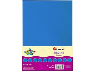 Filc A4 2mm 200g 10szt. niebieski