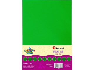 Filc A4 2mm 200g 10szt. ciemnozielony