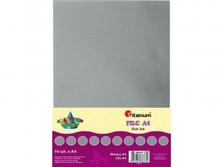 Filc A4 2mm 200g 10szt. szary TITWLK26