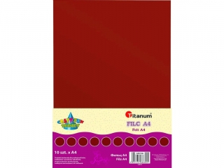 Filc TITANUM A4 10szt. 2mm (200g) - czekoladowy