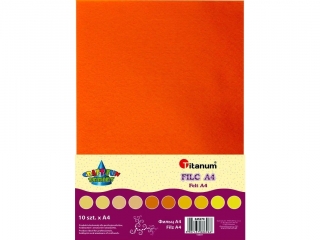 Filc TITANUM A4 10szt. 2mm (200g) - tonacja żółta