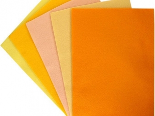 Filc A4 2mm 200g 10szt. 2x jasno��ty, ��ty, �ososiowy, waniliowy, pomara�czowy TITWLK26