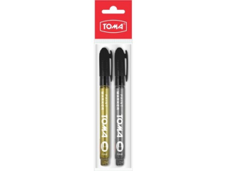 Marker olejowy TOMA Fine z�oty + srebrny, blister komplet 2szt.