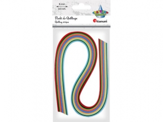 Paski do quillingu 8mm 12 kolor�w 80g 200szt.