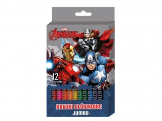Kredki ołówkowe BENIAMIN jumbo 12kol. Avengers