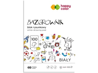 Blok rysunkowy Bazgrownik, A4, 100 ark, 80g, Happy Color