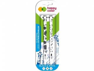 Dugopis wymazywalny BlackxWhite, 0.5mm, niebieski, 2 szt. na blistrze, Happy Color