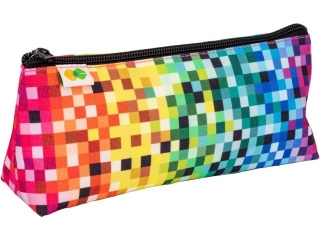 Pirnik saszetka trjktny z 1 zamkiem, PIXI rainbow, Happy Color