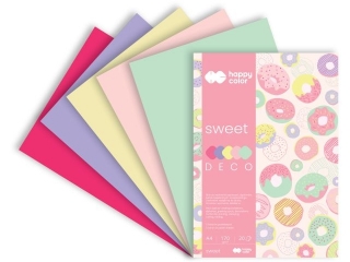 Blok Deco SWEET 170 g/m2, A4, 20 ark., 5 kolorw, Happy Color