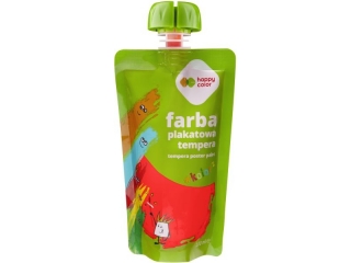Farba plakatowa tempera, 100ml, czerwony, Happy Color
