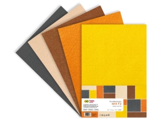 Filc dekoracyjny, 30x40 cm, 1,5 mm, 5 ark., MIXA2, Happy Color