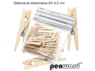 DEKORACJE DREWNIANE D3 4,5cm KOLOR DREWNA
