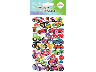 Naklejki 3D PUFFY-Vehicles, 10x20cm, Happy Color [opakowanie=5szt]
