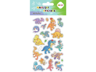 Naklejki 3D PUFFY-Dino, 10x20cm, Happy Color [opakowanie=5szt]