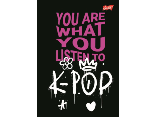 Zeszyt A5 60 kartek linia ok�adka laminowana lakier miejscowy UV 70 g/m2 K-POP VIBES [opakowanie=10szt]