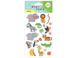 Naklejki EFFECT -Zoo, 10x20cm, Happy Color [opakowanie=5szt]
