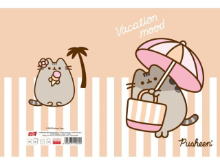 Zeszyt A5 32 kartki krata ok�adka laminowana 70 g/m2 PUSHEEN [opakowanie=15szt]