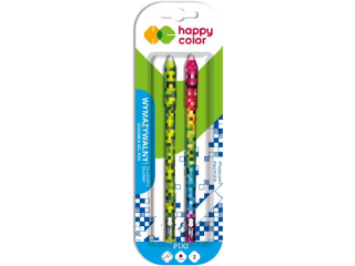 Długopis wymazywalny PIXI, 0.5mm, niebieski, 2 szt. na blistrze, Happy Color