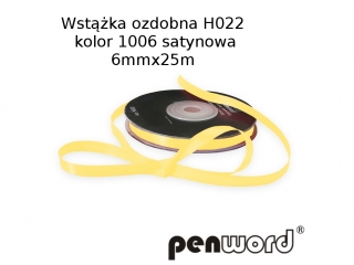 WST��KA OZDOBNA H022 KOL. 1006 SATYNOWA 6mmx25m [opakowanie=5szt]